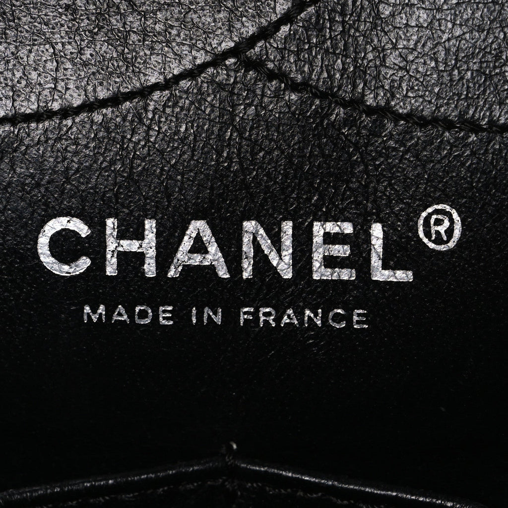 Chanel Metallic Calfskin Striped 2.55 Reissue 227 Flap Black