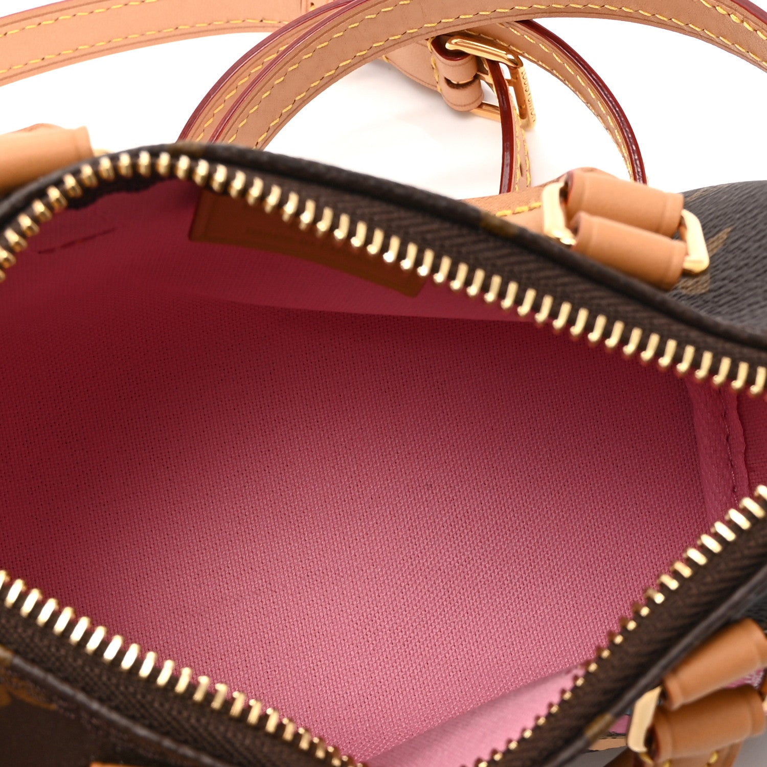 Louis Vuitton Monogram Vivienne Ice Skating Nano Speedy Bandouliere Pink