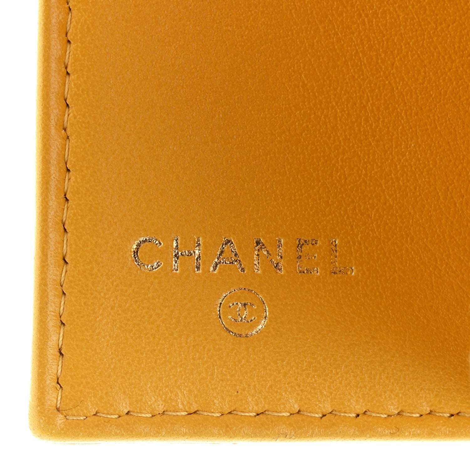Caviar Quilted Double Flap Wallet Yellow