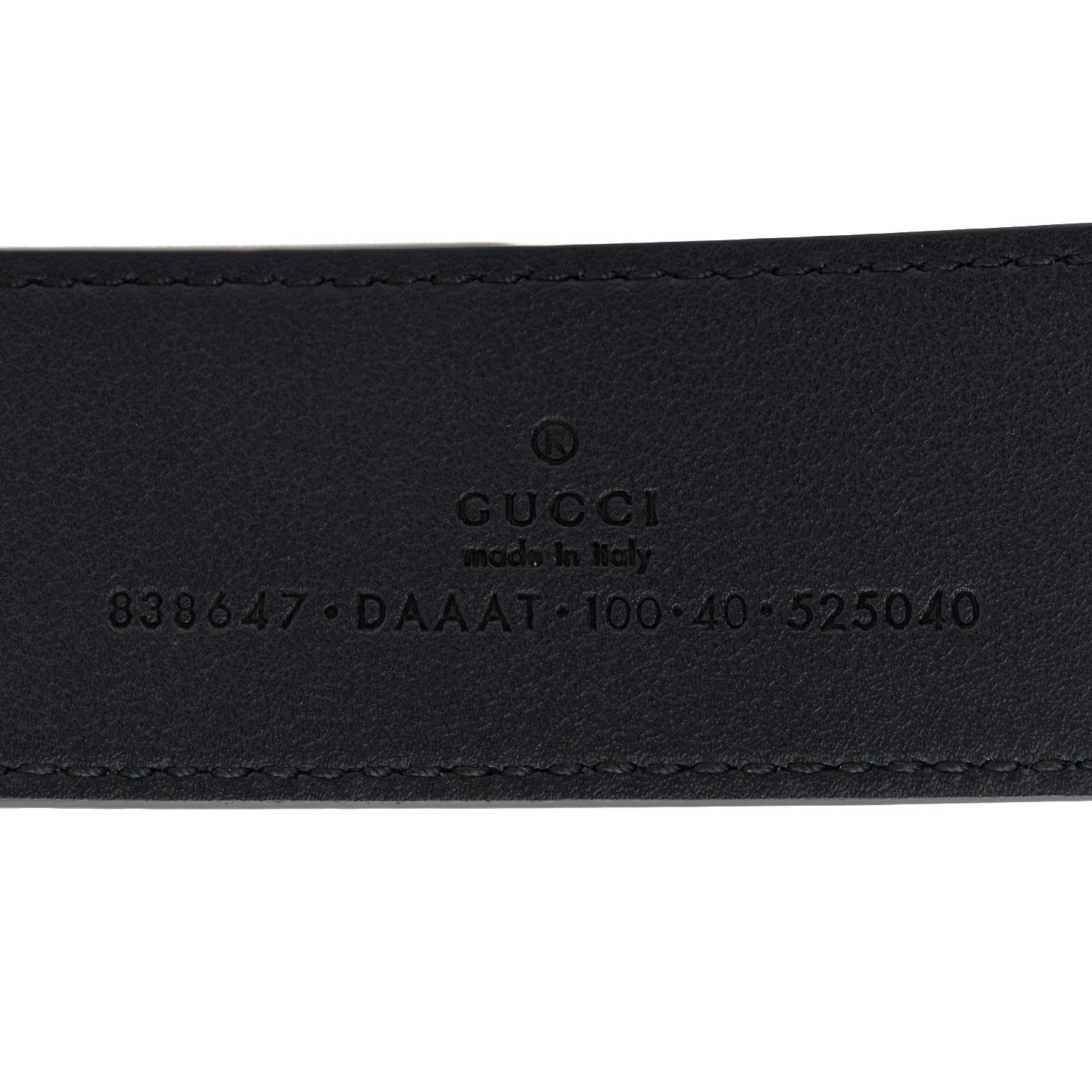 Gucci Moon Calfskin Round Plaque 35mm 100 40 Navy