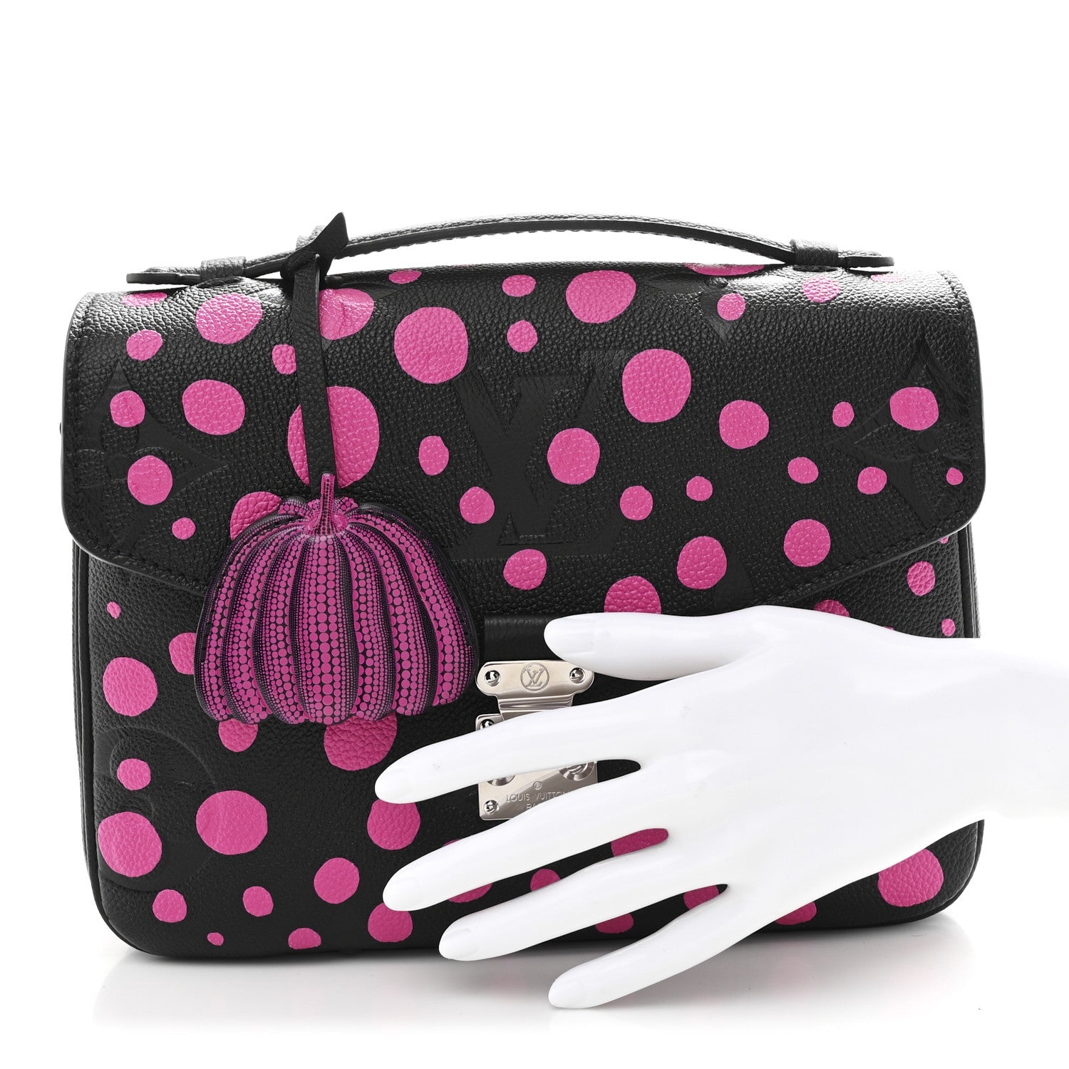 Louis Vuitton LV x YK Empreinte Monogram Giant Pochette Metis Black Fuchsia