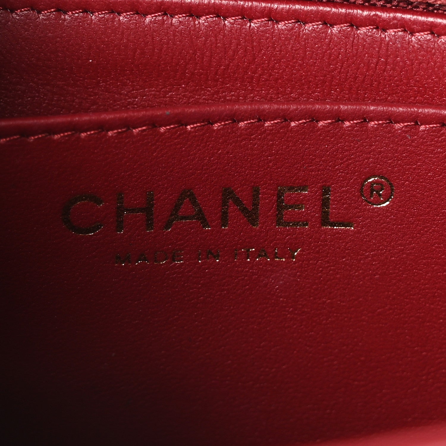Chanel Lambskin Quilted Mini Square Flap Red