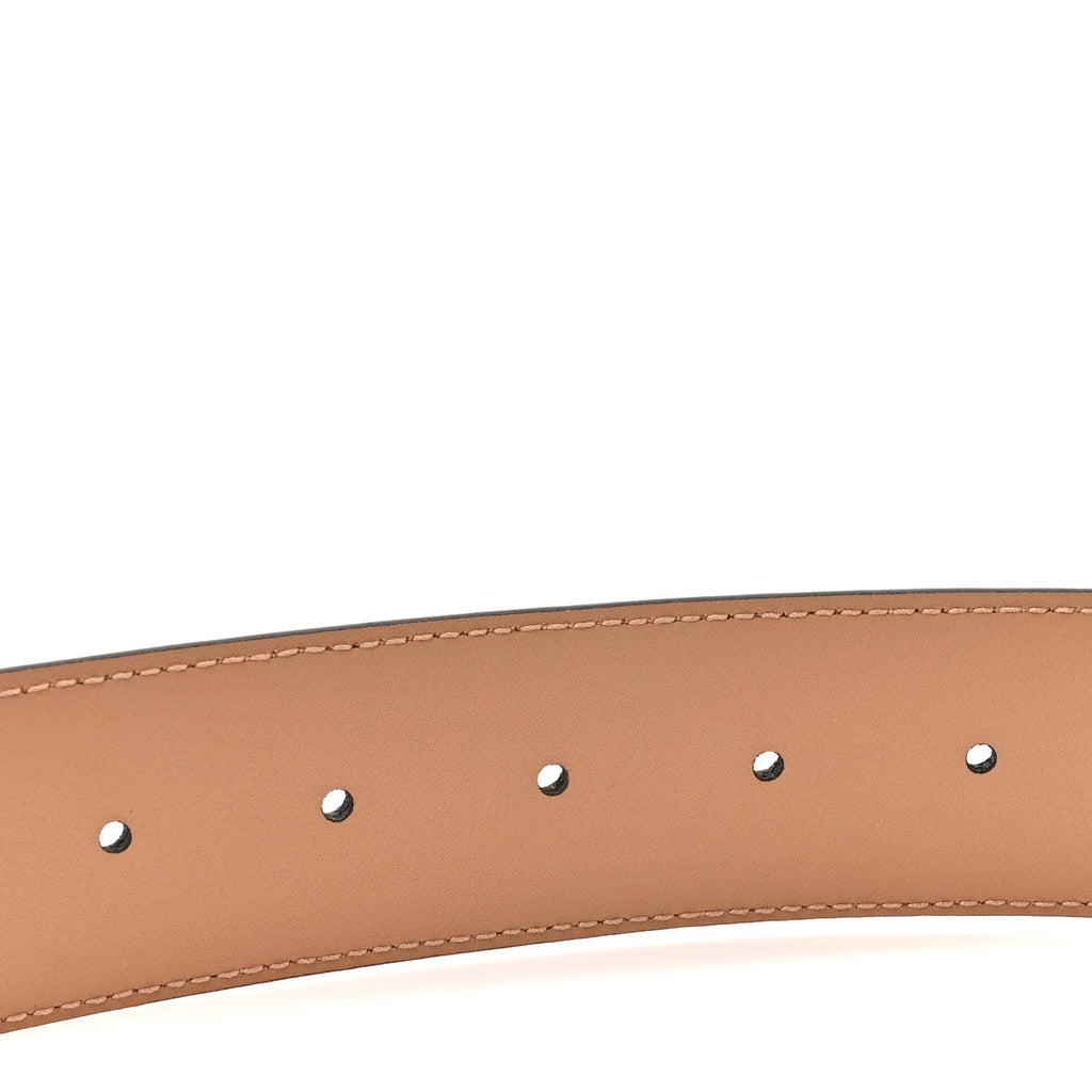 Gucci Azalea Calfskin Enamel Monochrome Double G 40mm Belt 80 32 Camelia