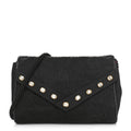 Chanel Fabric Quilted Crystal Envelope Small Flap Black