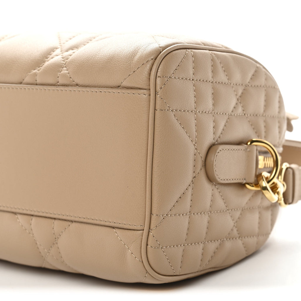 Christian Dior Calfskin Macrocannage Groove 20 Bag Biscuit