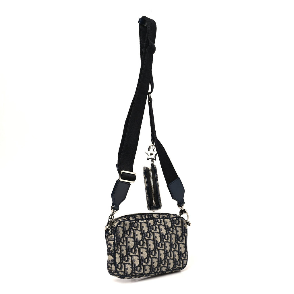 Christian Dior Oblique Calfskin Small Kids' Multifunctional Bag Beige Black