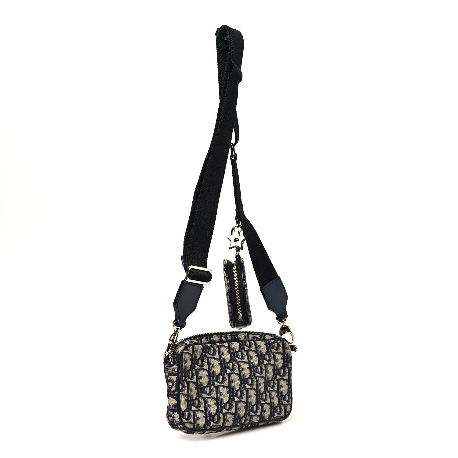 Christian Dior Oblique Calfskin Small Kids' Multifunctional Bag Beige Black
