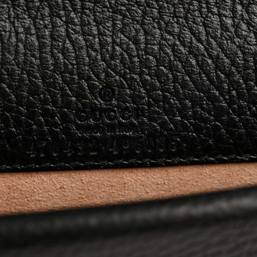 Gucci Calfskin Super Mini Dionysus Shoulder Bag Black