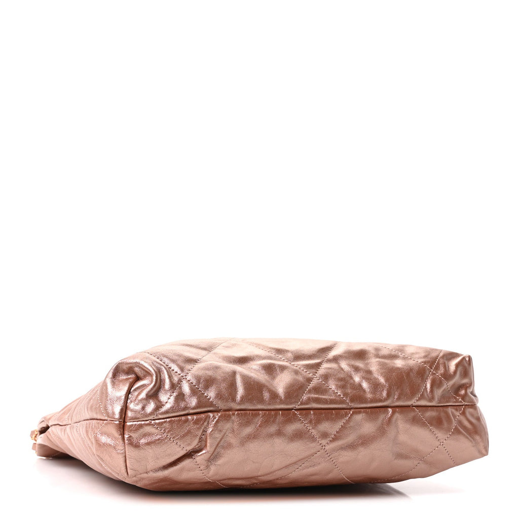 Chanel Metallic Calfskin Quilted Small Chanel 22 Pink