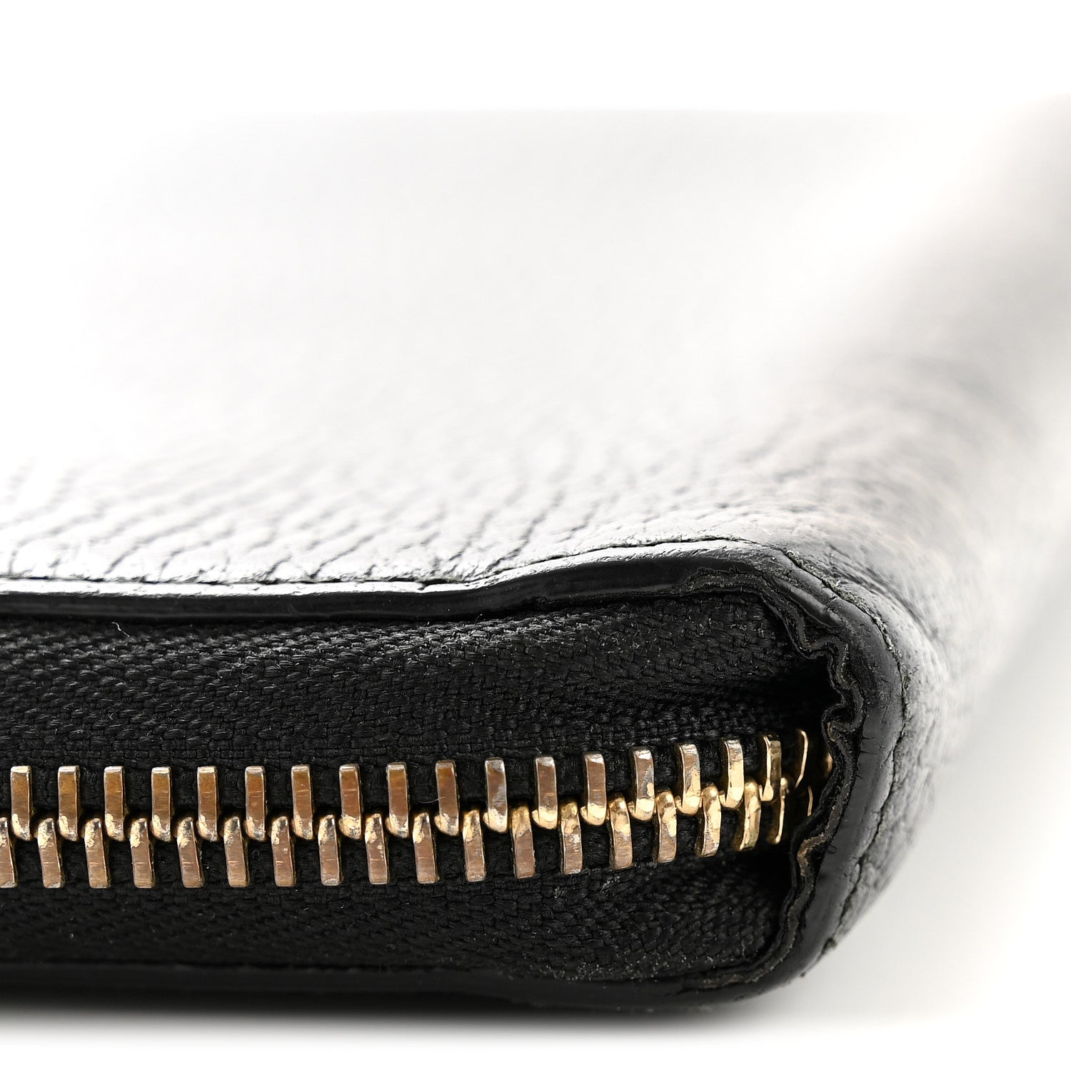 Gucci Dollar Calfskin GG Zip Around Wallet Black