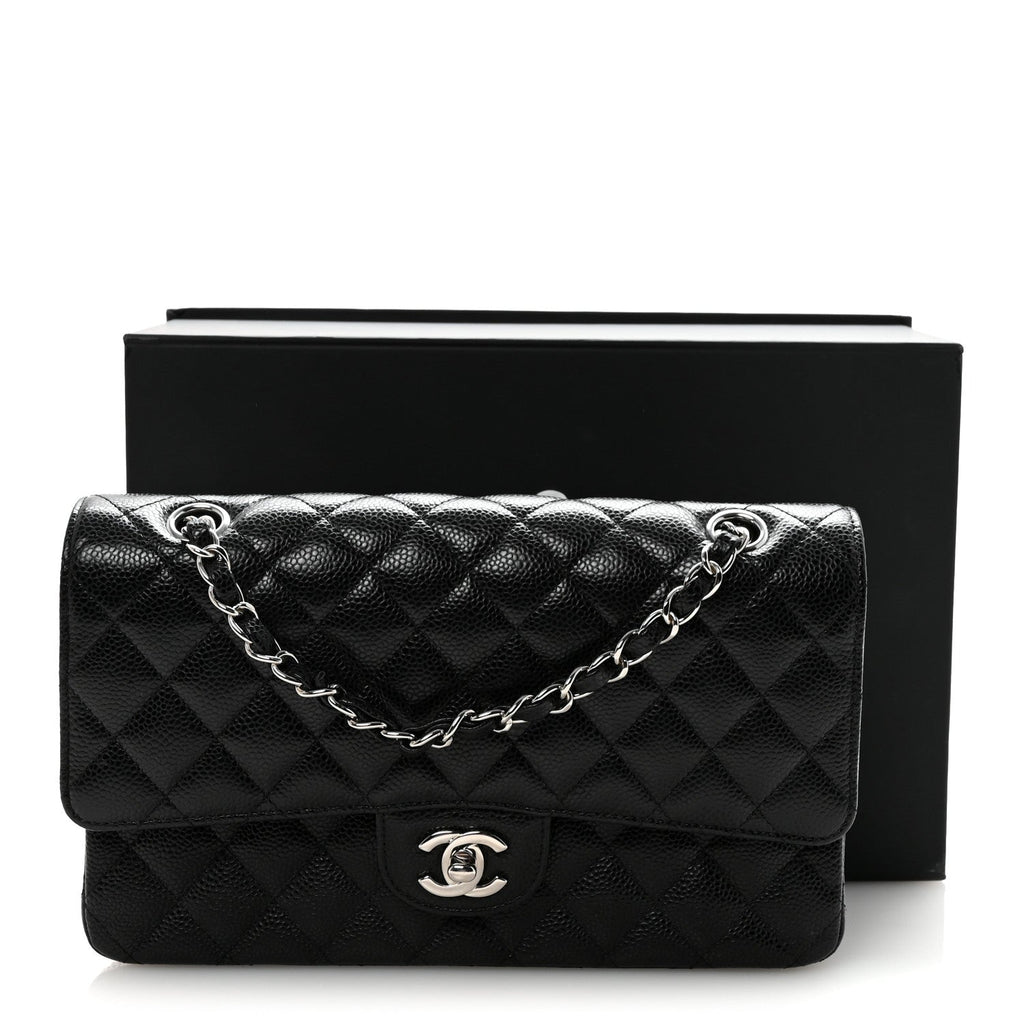 Chanel Caviar Quilted Medium Double Flap Black