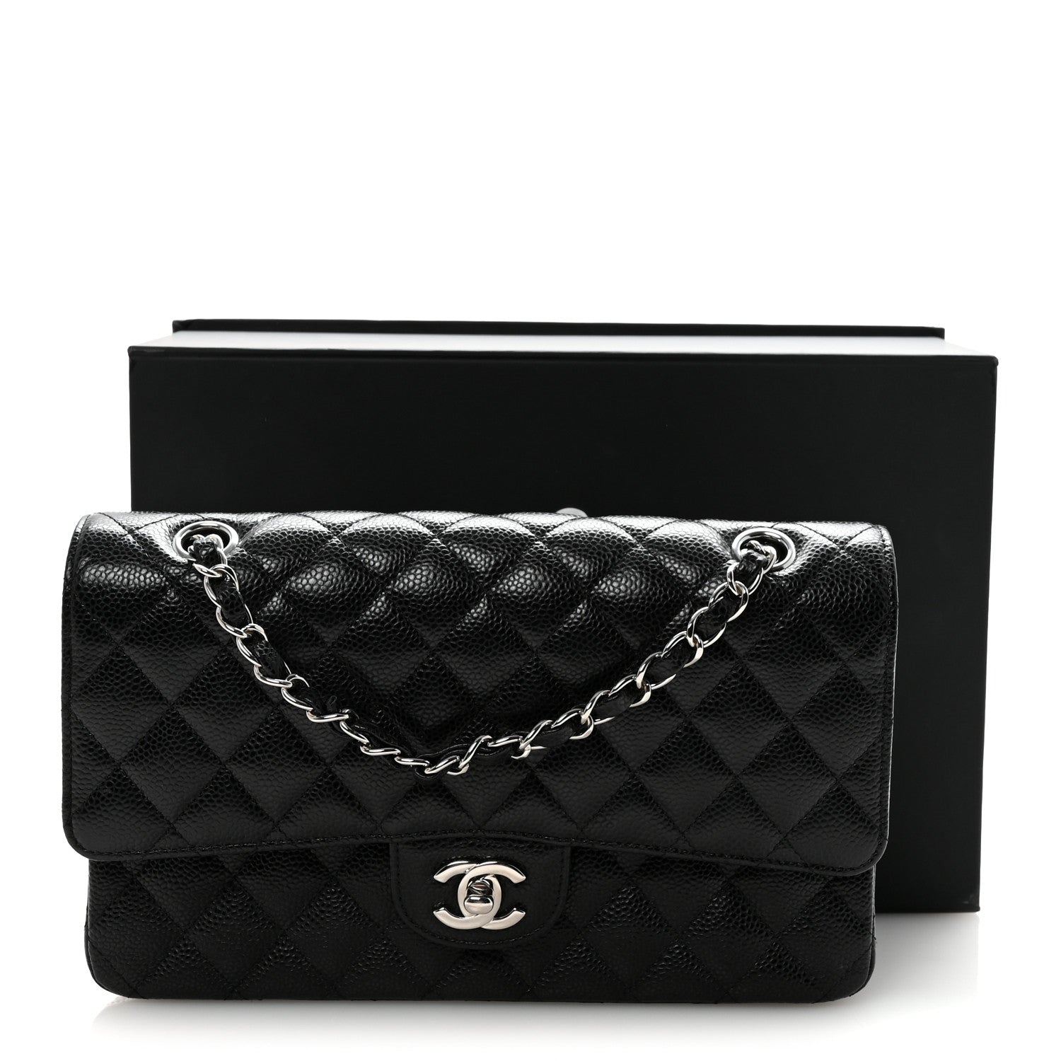 Chanel Caviar Quilted Medium Double Flap Black