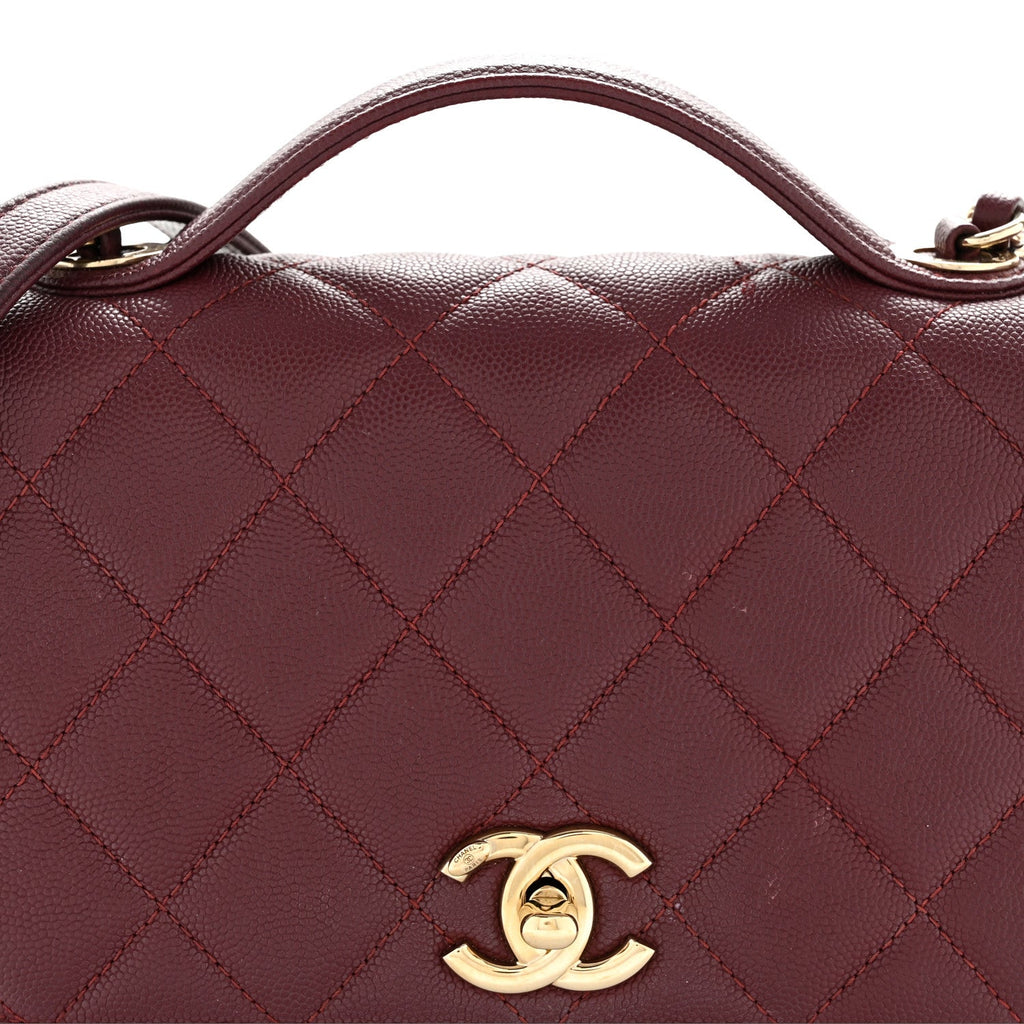 Chanel Caviar Quilted Small Business Affinity Flap Burgundy
