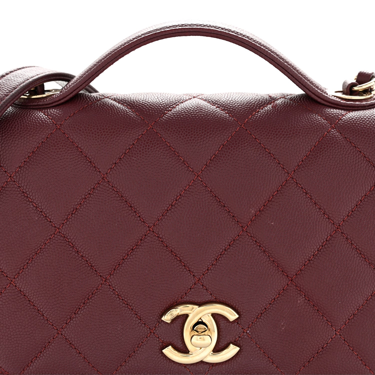 Chanel Caviar Quilted Small Business Affinity Flap Burgundy