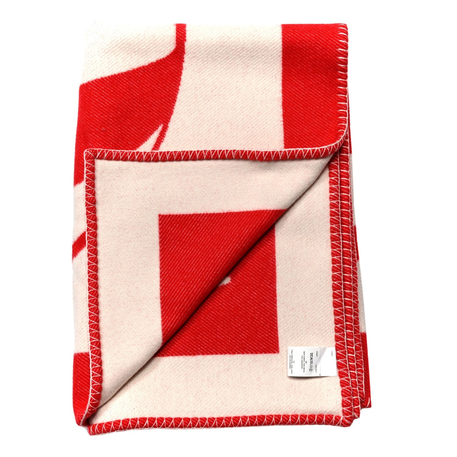 Louis Vuitton Wool Balloon Plaid Montgolf Blanket Red White