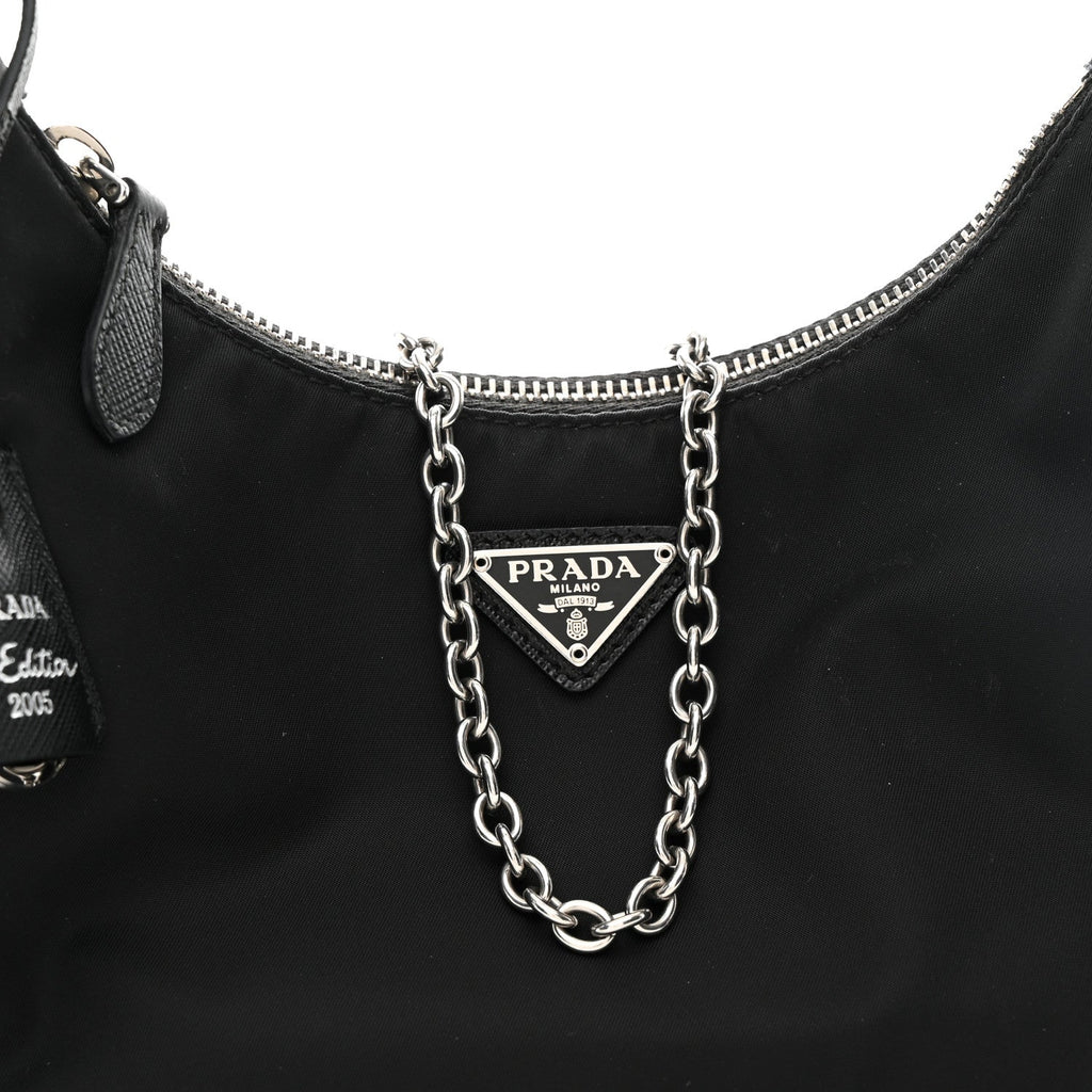 Prada Nylon Re-Edition 2005 Shoulder Bag Black