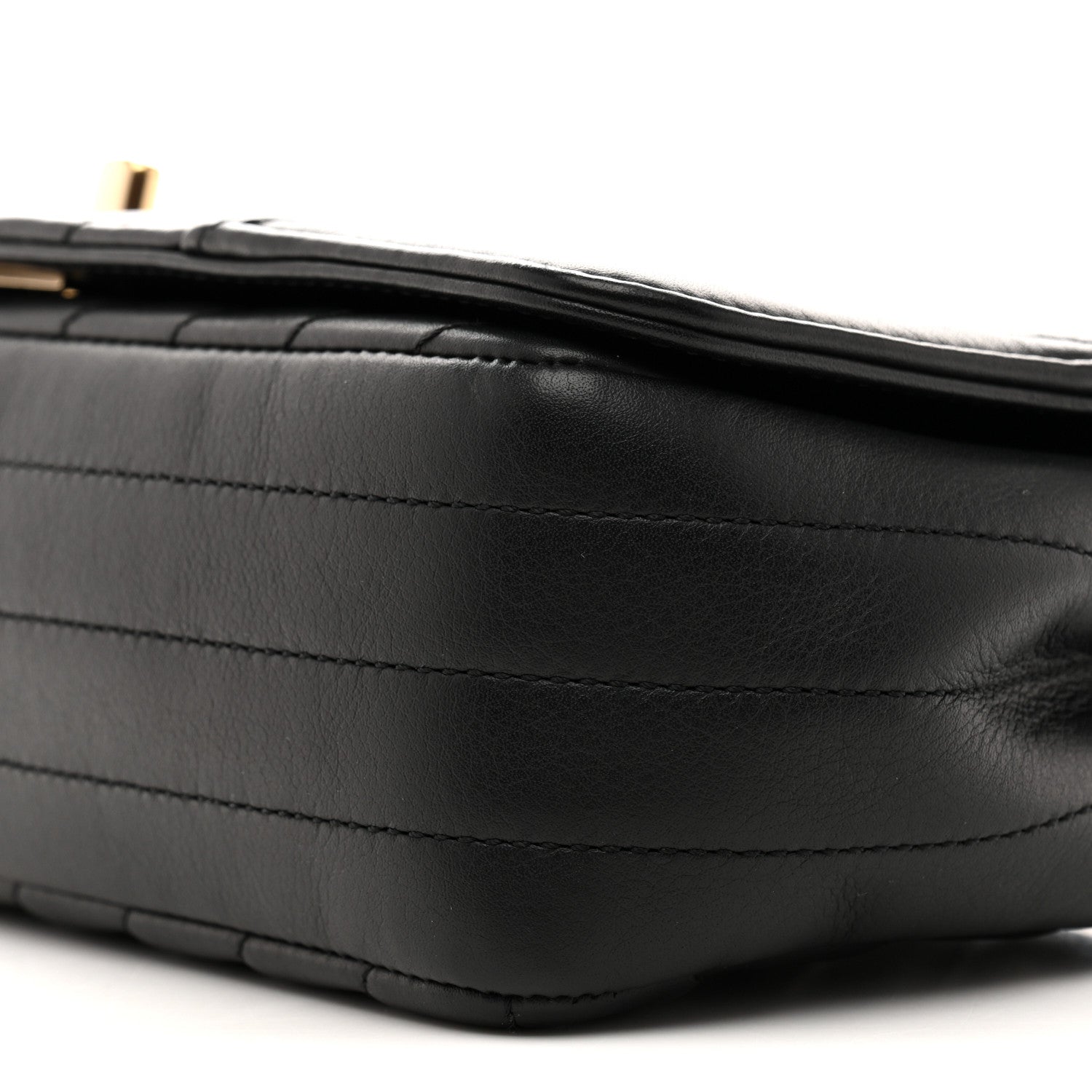 Chanel Calfskin Chevron Quilted Small Statement Flap Black