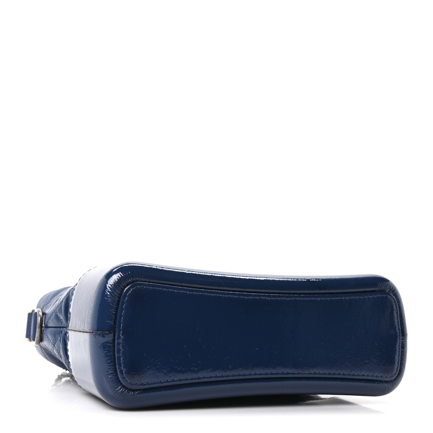 Chanel Patent Goatskin Quilted Medium Gabrielle Hobo Blue