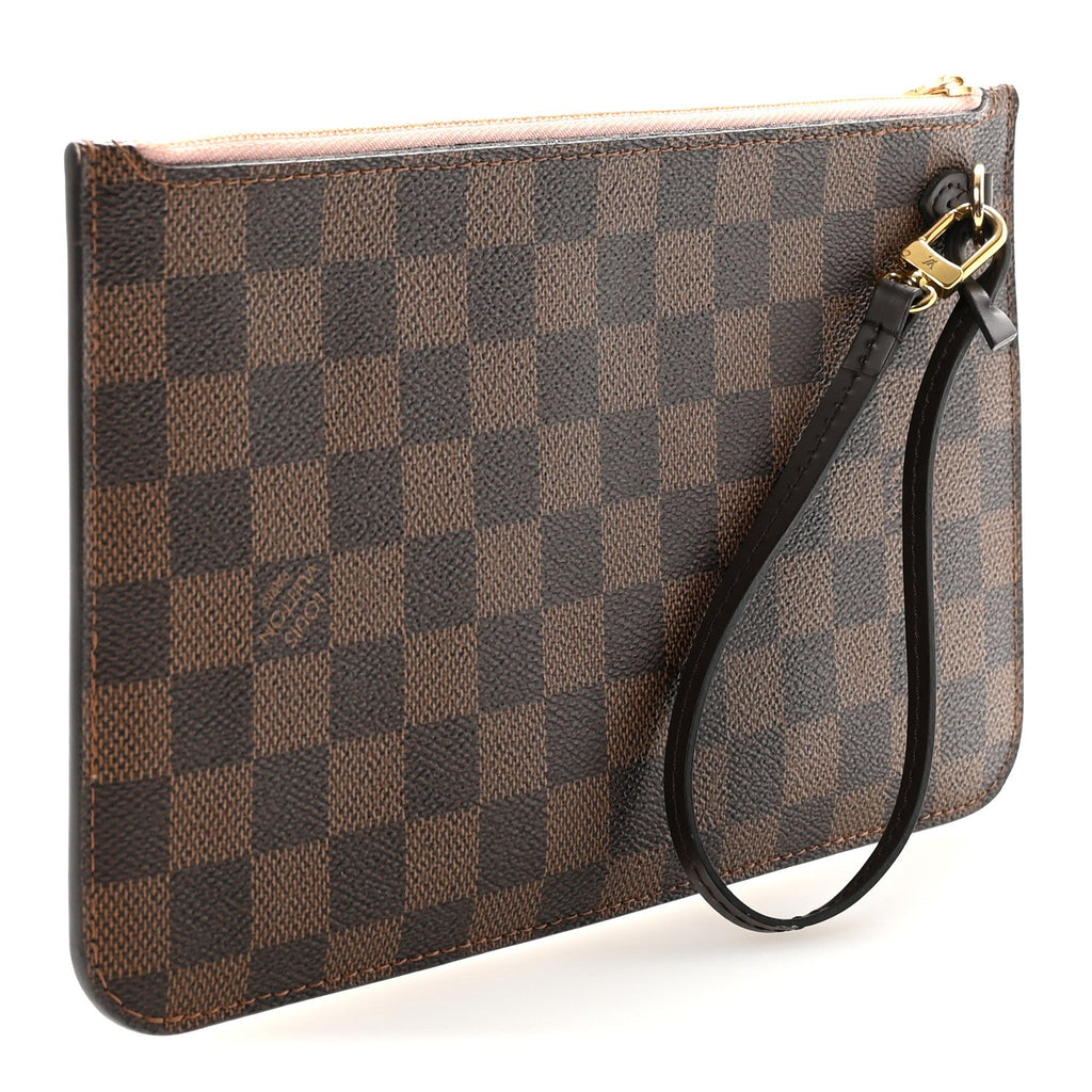 Louis Vuitton Damier Ebene Neverfull MM GM Pochette Rose Ballerine