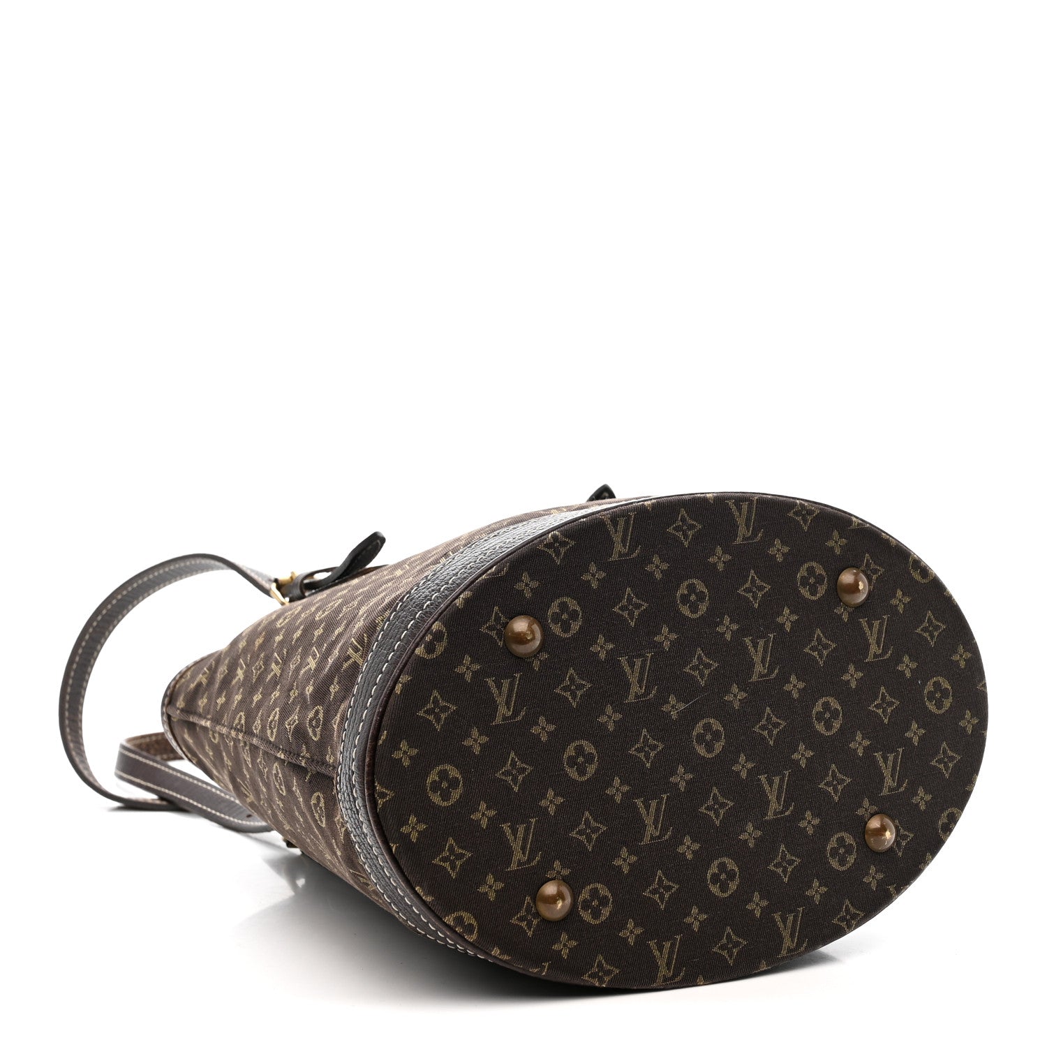 Louis Vuitton Mini Lin Monogram Bucket Bag Ebene