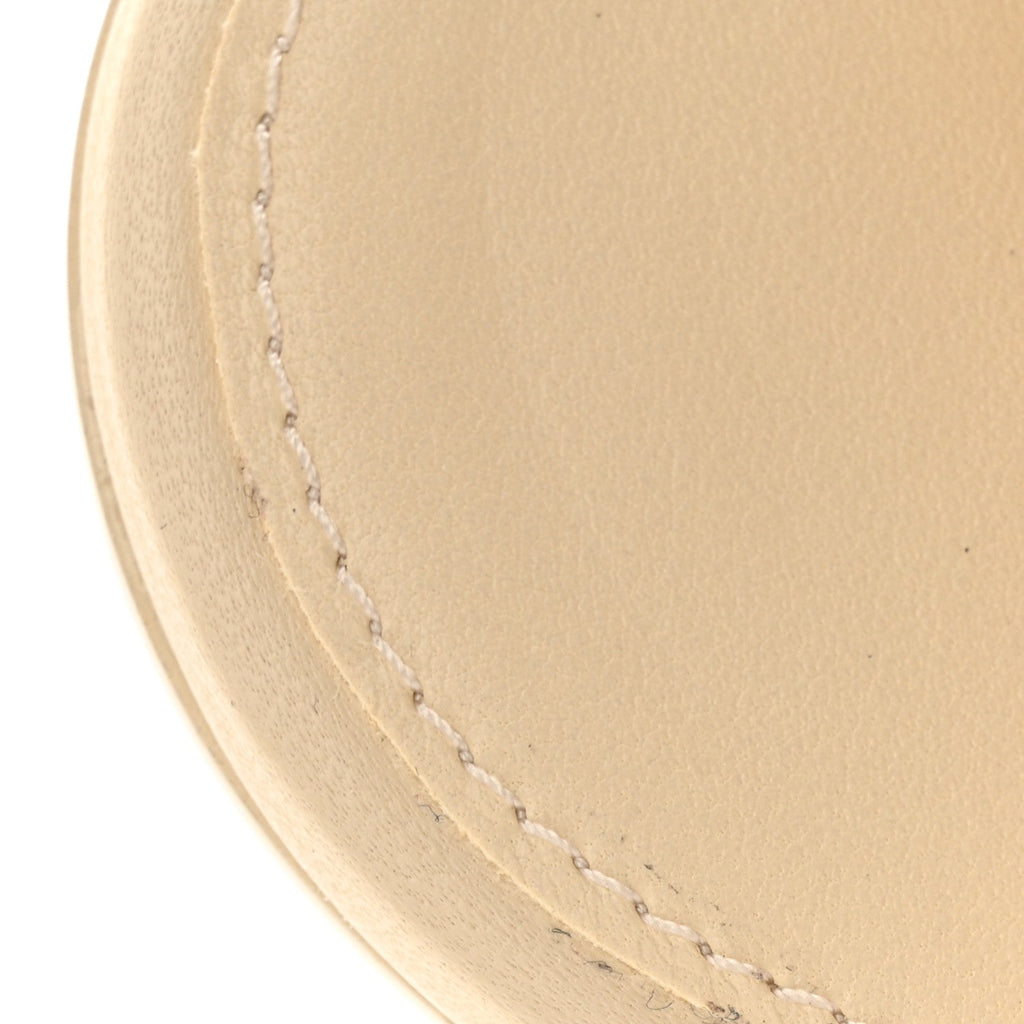 Lambskin Quilted Turnlock Flat Mules 39 Light Beige