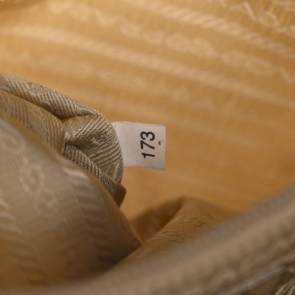 Prada Nylon Vela Shopping Tote Sesamo