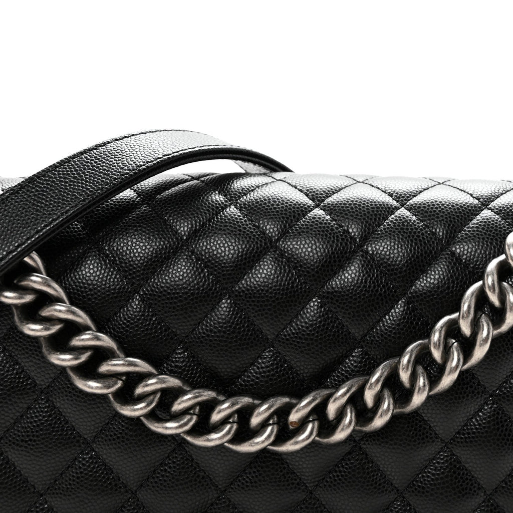 Chanel Caviar Quilted Medium Boy Flap Black