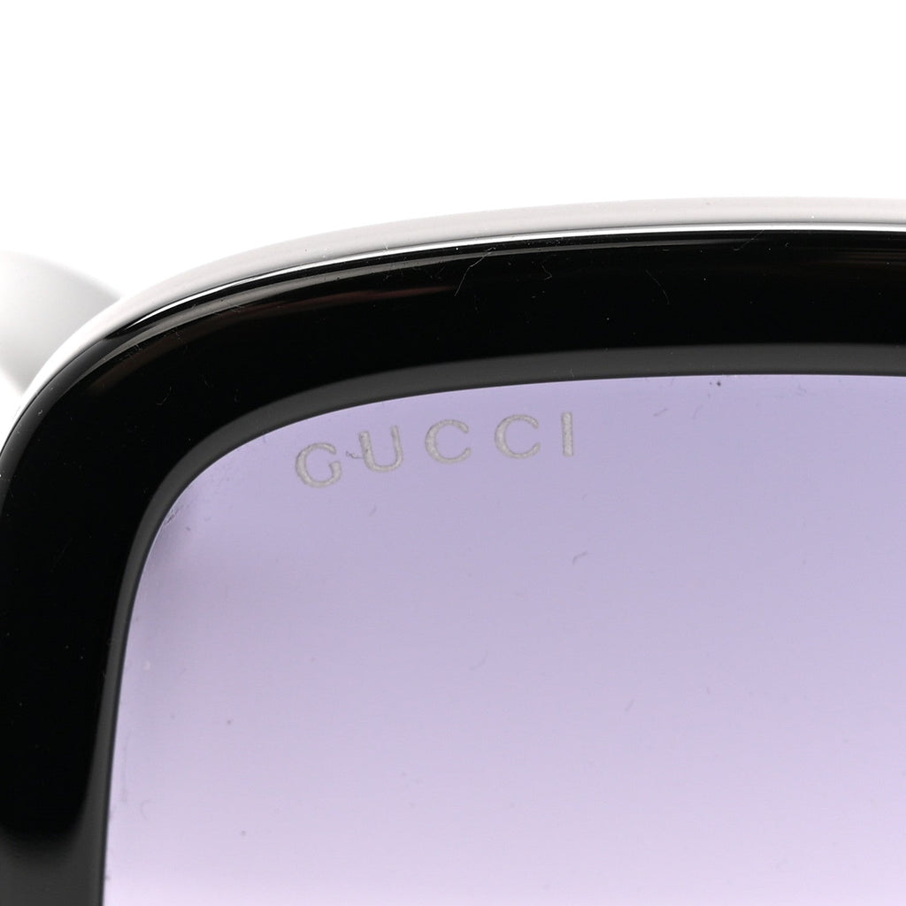 Gucci Acetate Rectangle Frame Sunglasses GG1326S Black