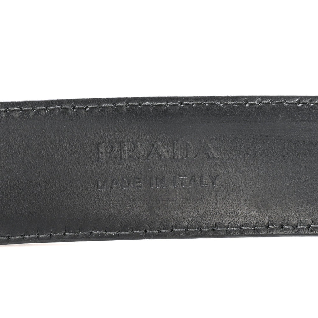 Prada Saffiano Triangle Belt 100 40 Black