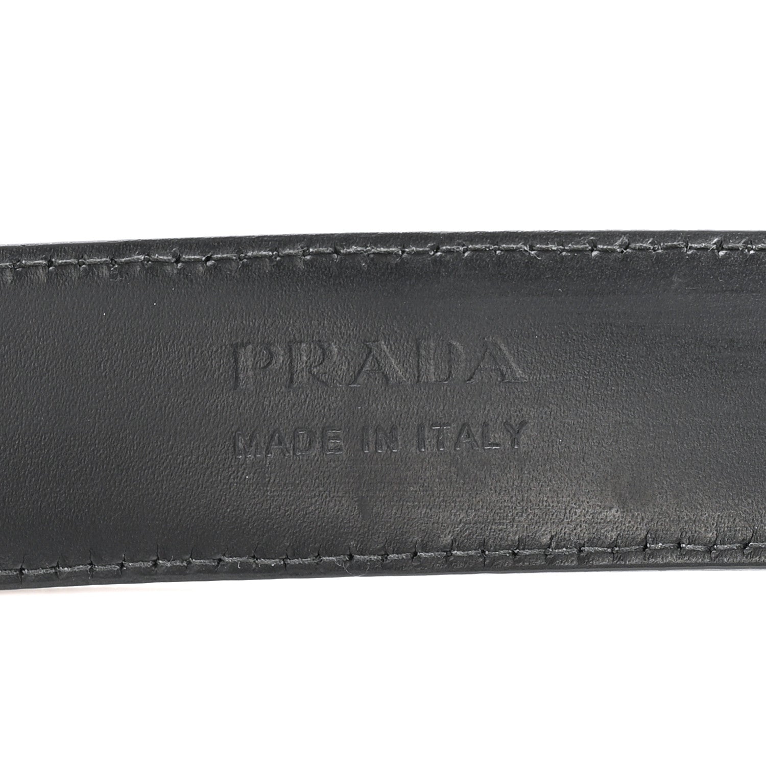 Prada Saffiano Triangle Belt 100 40 Black