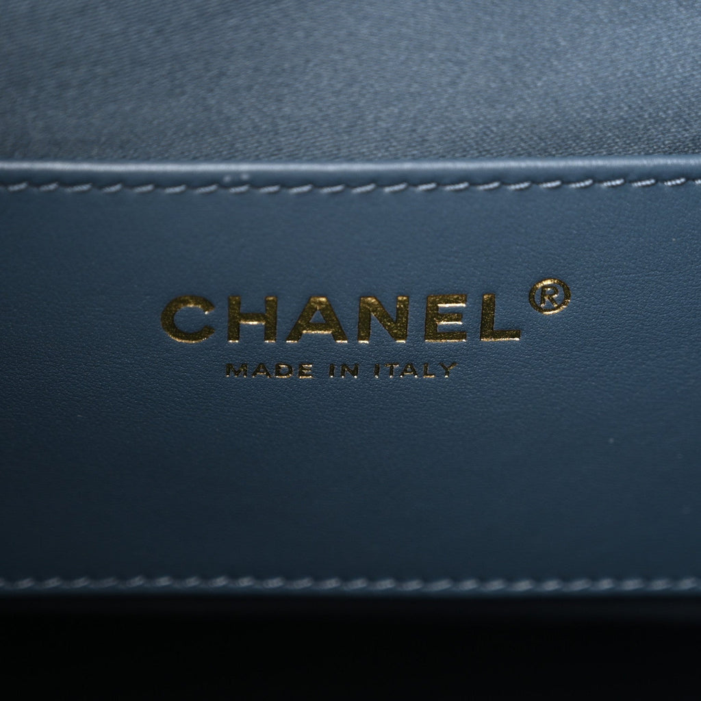 Chanel Suede Quilted Medium Chanel 25 Handbag Blue