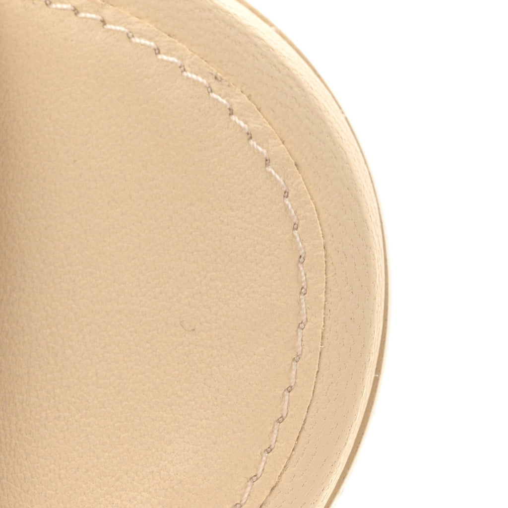 Lambskin Quilted Turnlock Flat Mules 39 Light Beige