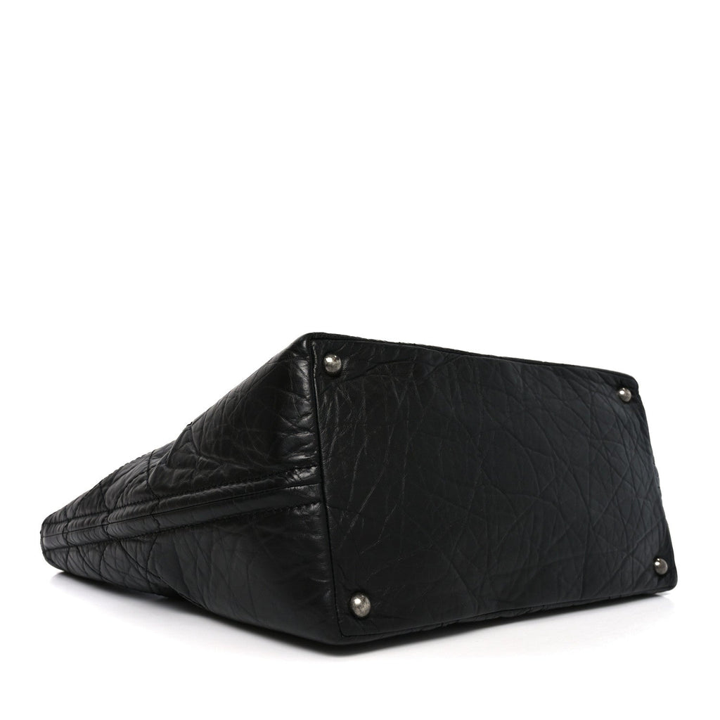 Chanel Aged Calfskin Small Shopping in Moscow Tote Black