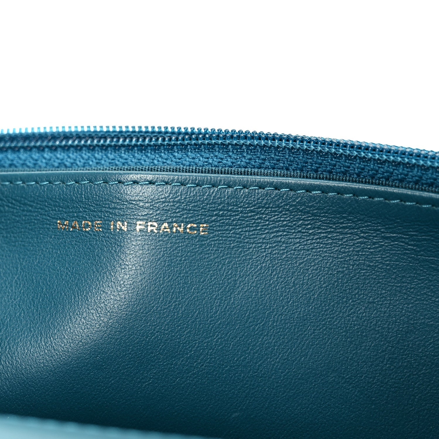 Chanel Caviar Quilted Boy Wallet On Chain WOC Blue