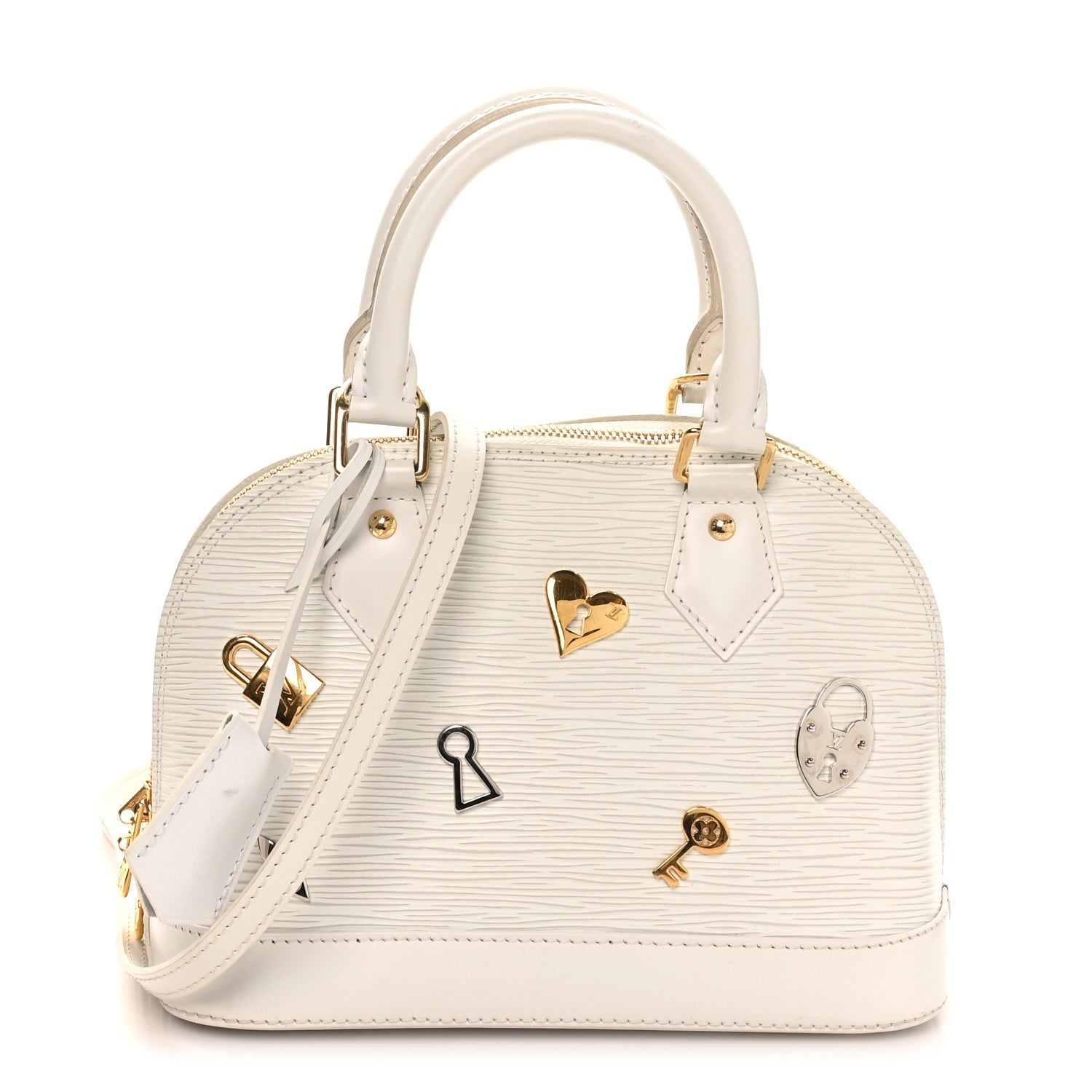 Louis Vuitton Epi Love Lock Alma BB White