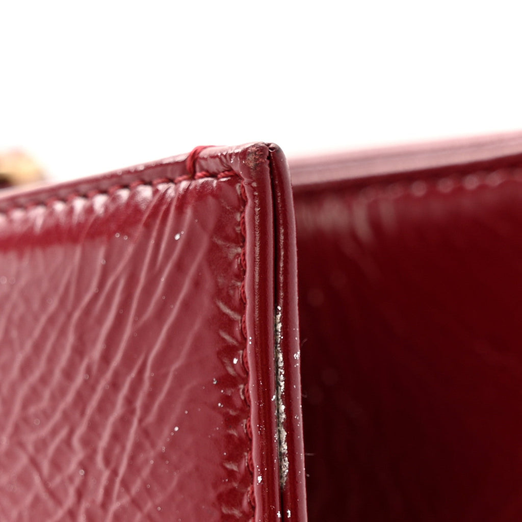 Chanel Shiny Aged Calfskin Shopping Bag Red