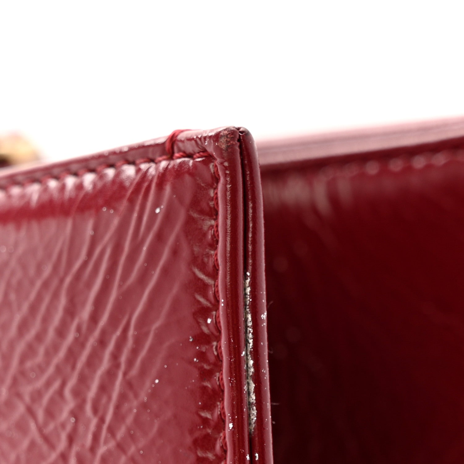 Chanel Shiny Aged Calfskin Shopping Bag Red