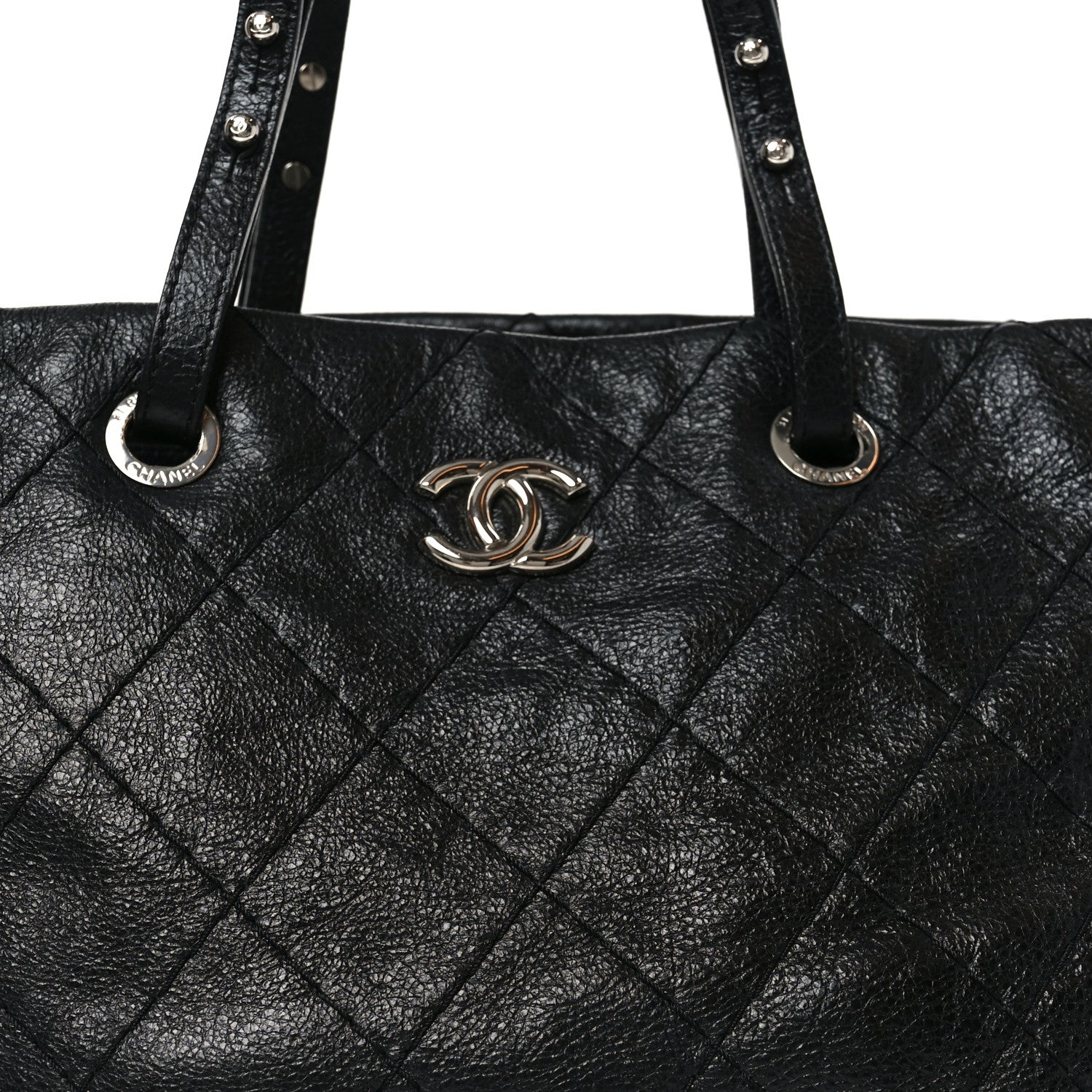 Chanel Glazed Calfskin Large On The Road Tote Black