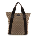 Gucci GG Monogram Medium Handle Vertical Tote Bag Dark Brown