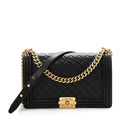 Chanel Lambskin Quilted New Medium Boy Flap Black