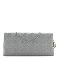 Christian Dior Lambskin Cannage Lady Dior Convertible Clutch Grey
