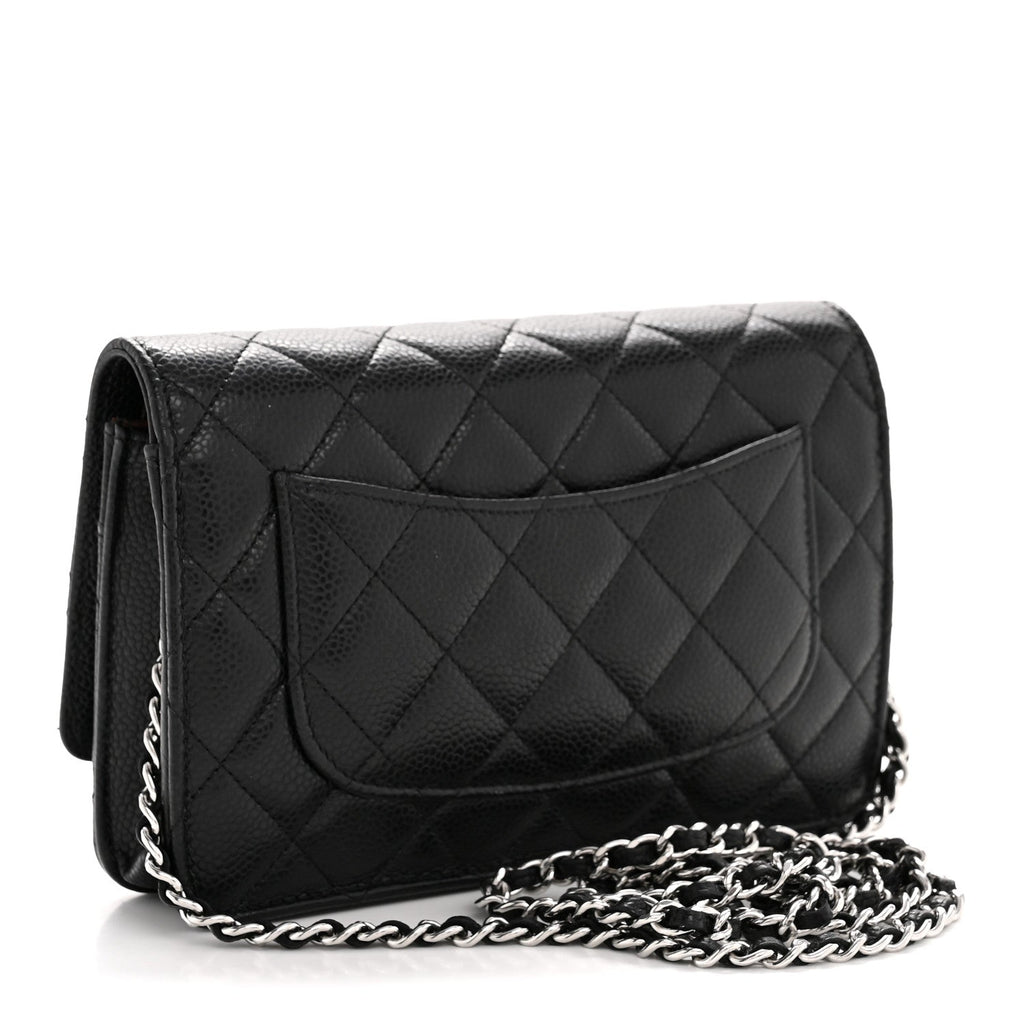 Chanel Caviar Quilted Wallet on Chain WOC Black