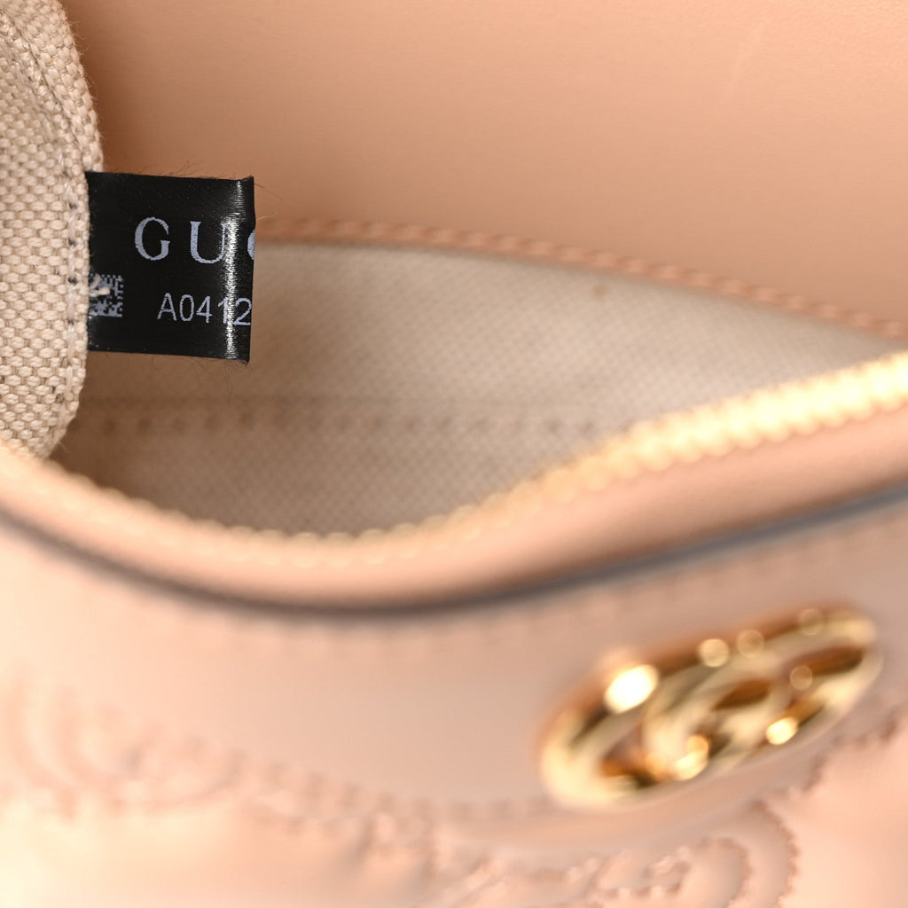 Gucci Calfskin GG Matelasse Chain Handbag Porcelain Rose