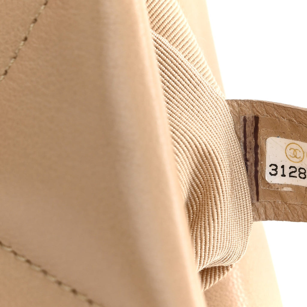 Chanel Lambskin Quilted Medium Chanel 19 Flap Dark Beige