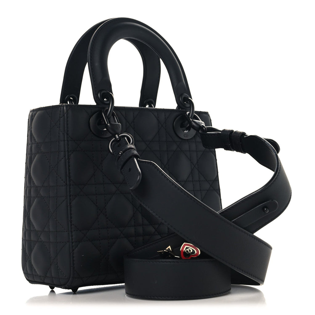 Christian Dior Ultra Matte Calfskin Cannage Small My ABCDior Lady Dior Black