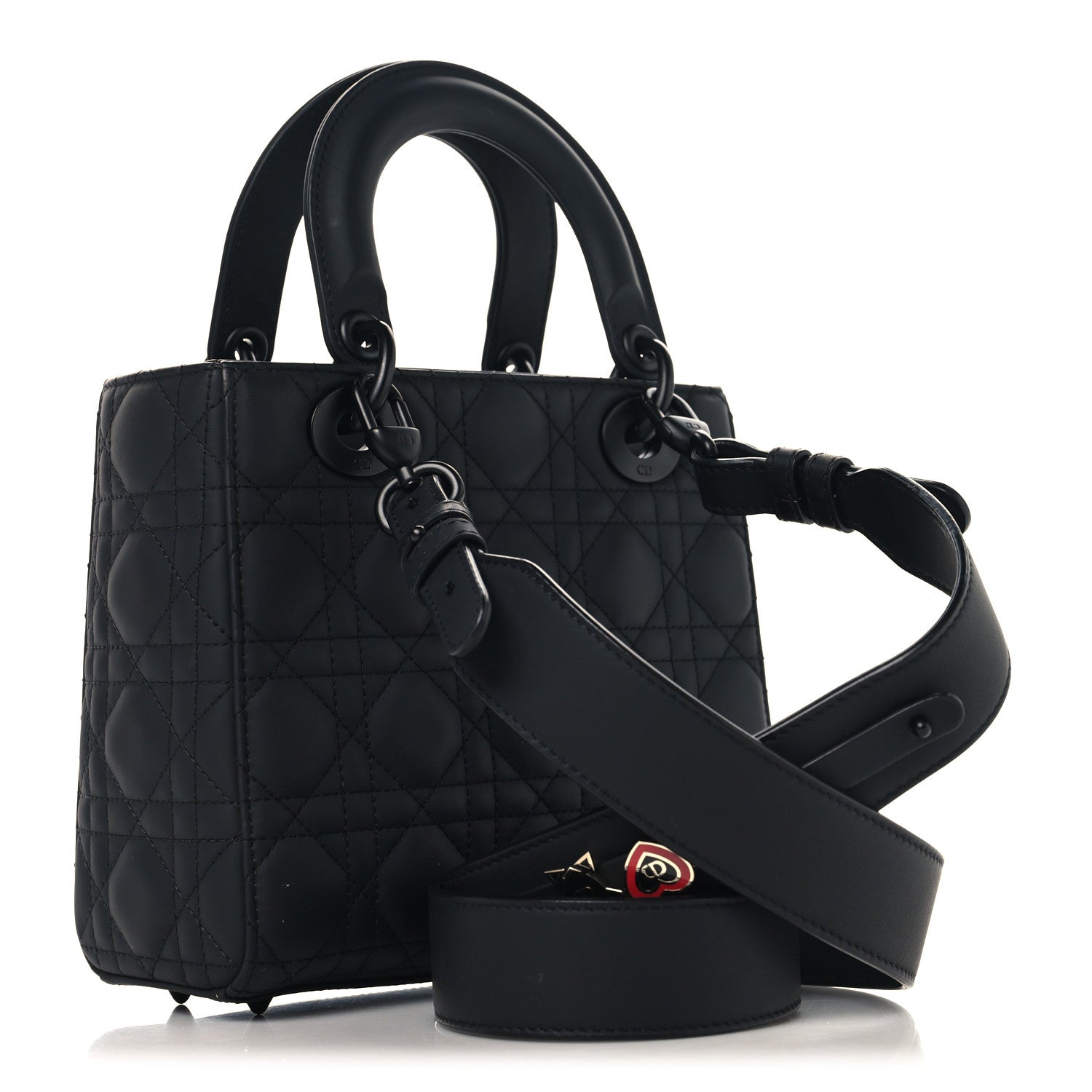 Christian Dior Ultra Matte Calfskin Cannage Small My ABCDior Lady Dior Black