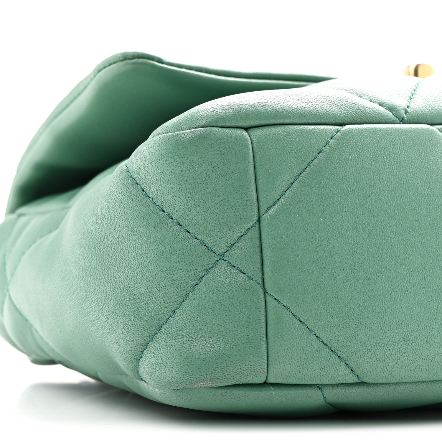 Chanel Lambskin Quilted Medium Chanel 19 Flap Green
