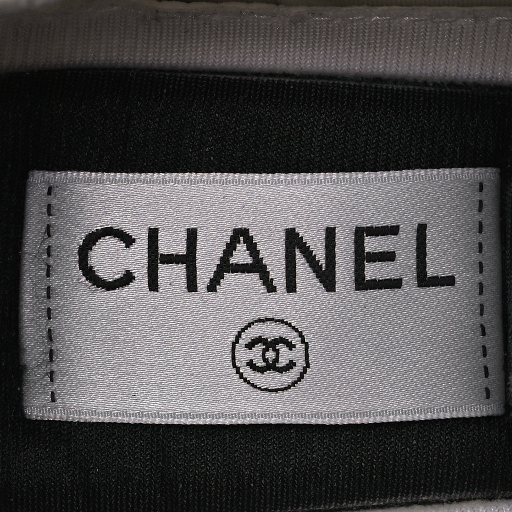 Chanel Velvet Calfskin Mixed Fibers CC Sneakers 36 Ivory Black