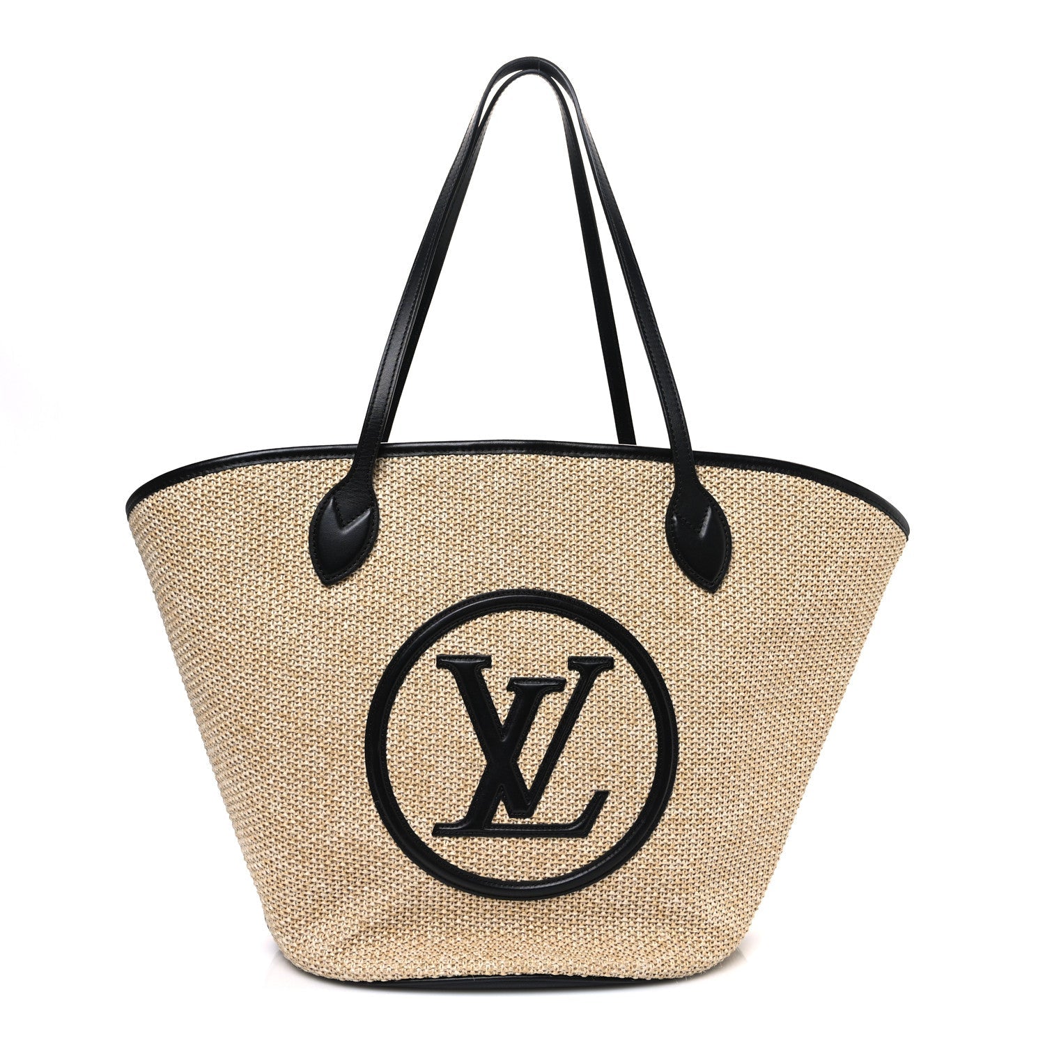 Louis Vuitton Raffia Saint Jacques Tote Black