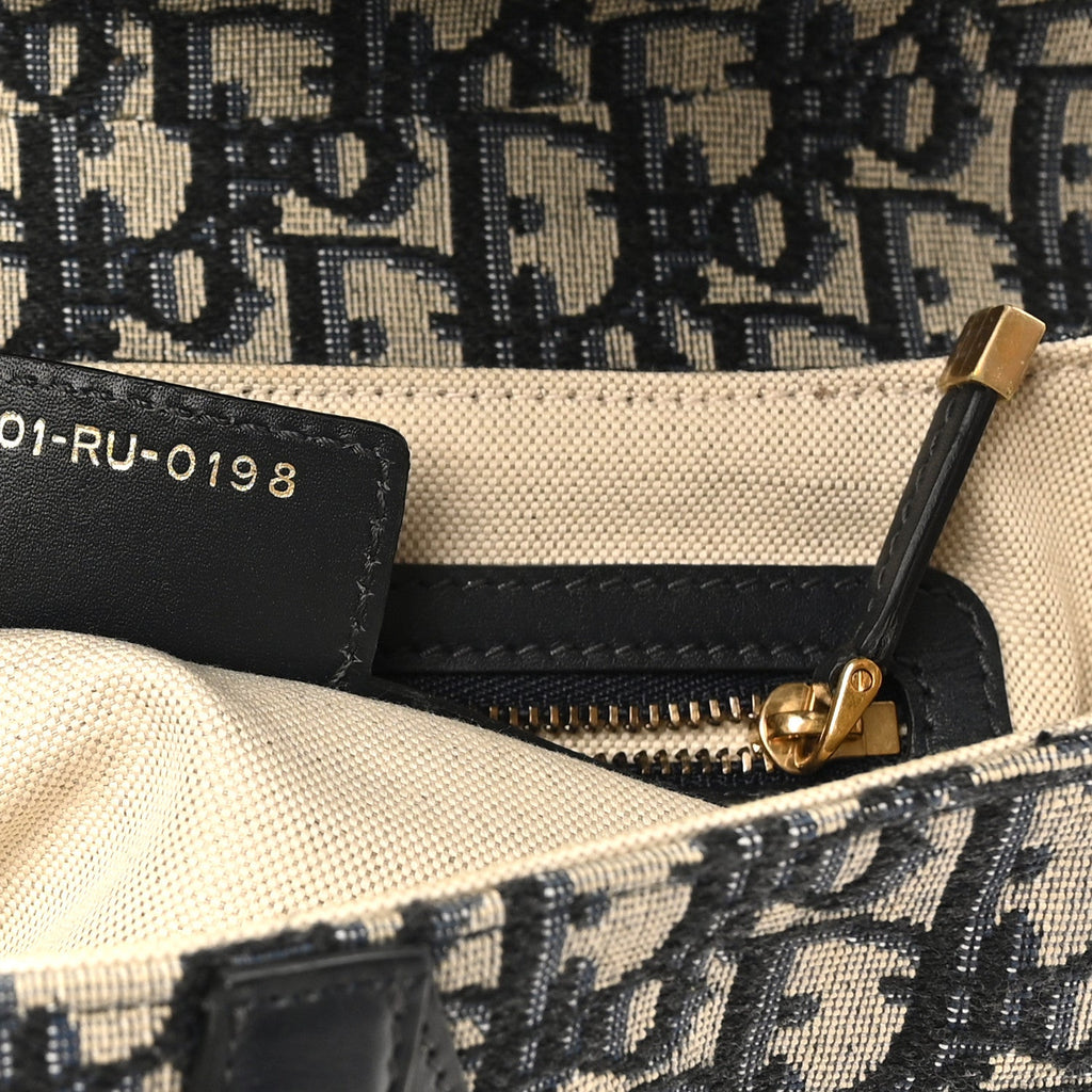 Christian Dior Oblique Saddle Bag Blue